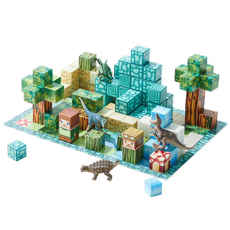 Dinosaur World - Klikklods - 100 stk.