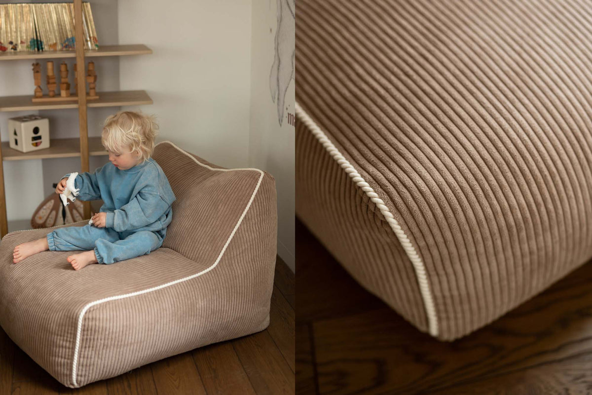 Kumo Børnestol – Corduroy – Chocolate