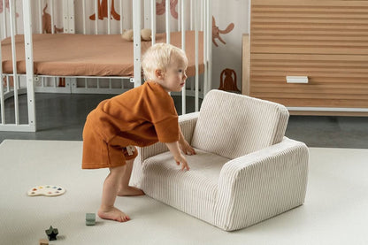 Lumi Børnestol – Corduroy – Vanilla