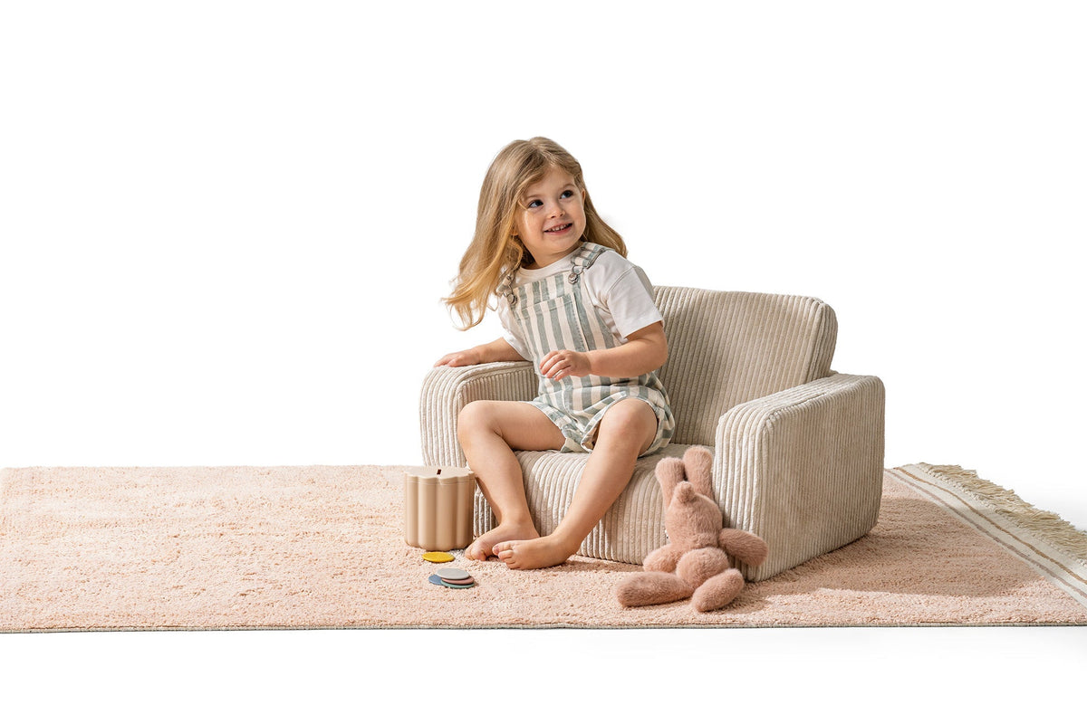 Lumi Børnestol – Corduroy – Vanilla