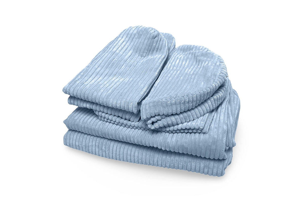 Betræk til Shappy Legesofa – Corduroy – Sky Sugar